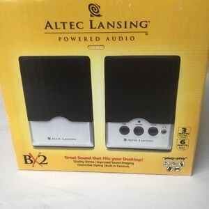 Altec Lansing BX2 Powered Audio System Computer Speakers Plug & Play TESTED